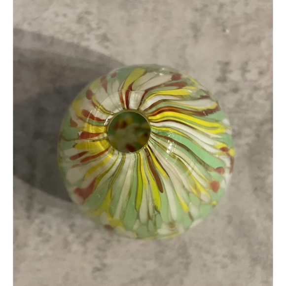 Confetti Swirled Art Glass Oil / Reed Diffuser or Bud Vase Handblown - Picture 6 of 10